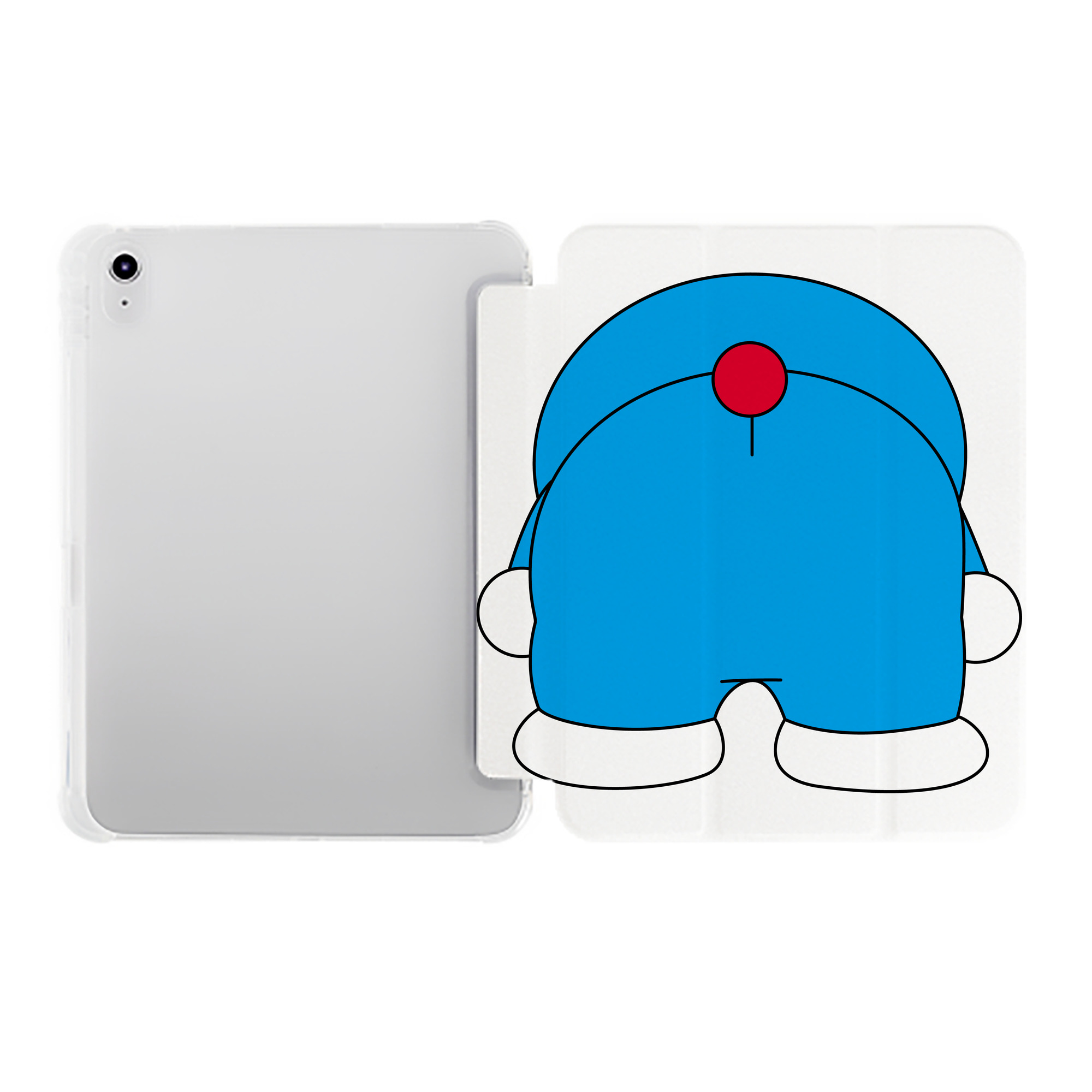 （画像用） ドラえもん Doraemon IPad ケース ペン収納付き 三つ折りスタンド PUレザー×シリコン 対応機種9.5/10.5/10.9インチ